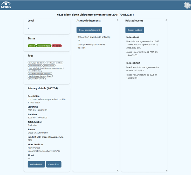 Message Detail and Action Screen